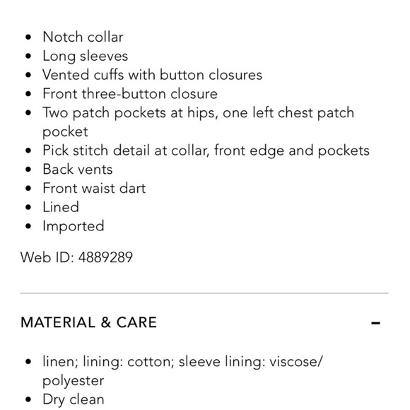 Lafayette 148 New York Linen Pickstitch Blazer - Picture 12 of 14